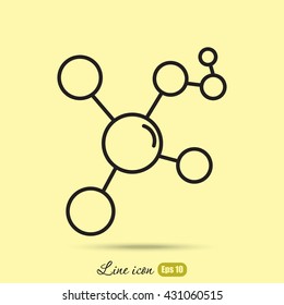 Line icon- Molecule - Shutterstock ID 431060515