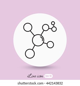 Line icon- Molecule
