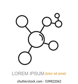 Line icon- Molecule - Shutterstock ID 539822062