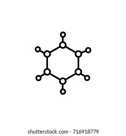 Line icon- Molecule on the white background