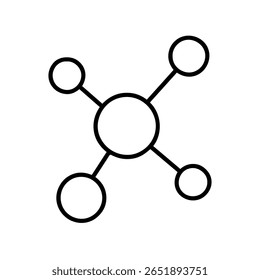 line icon molecule vector on white background
Vector icon on white background