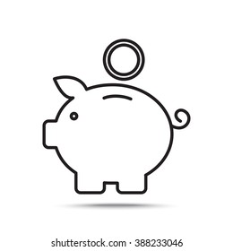 Line icon- money box