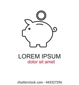 Line icon- money box