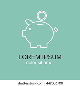 Line icon- money box