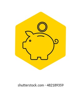 Line icon- money box