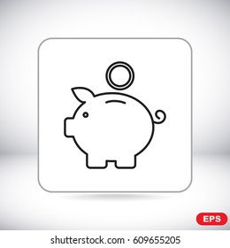 Line icon- money box