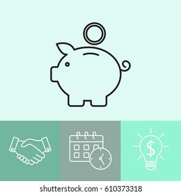 Line icon- money box