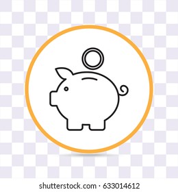Line icon- money box