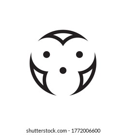 line icon monkey head design vector isolated on white background
