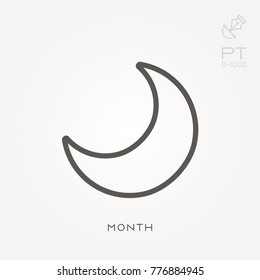 Line icon month