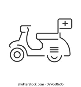 line icon motorcycle ambulance icon