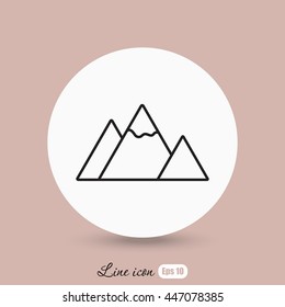 Line icon-  mountain