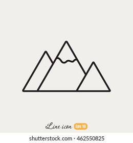 Line icon-  mountain