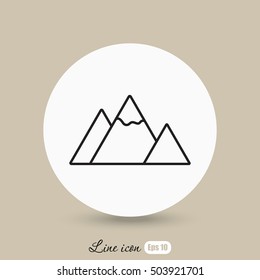 Line icon-  mountain