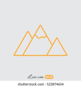 Line icon-  mountain