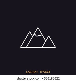 Line icon-  mountain