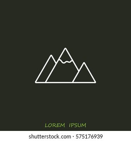 Line icon-  mountain