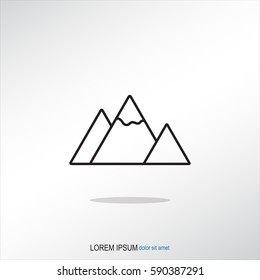 Line icon-  mountain