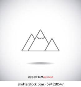 Line icon-  mountain