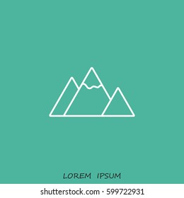 Line icon-  mountain