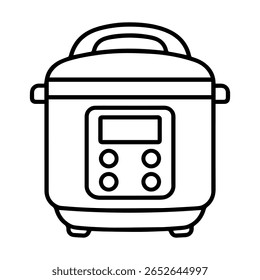 icono de línea Multicooker sobre fondo blanco Vector
Icono de línea de Vector sobre fondo blanco