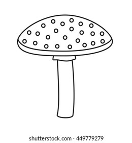 Line icon mushroom. Vector illustration.