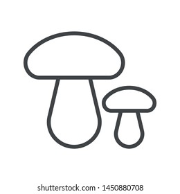 Line icon mushrooms. Simple vector illustration with ability to change.