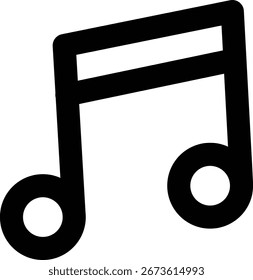 Ein Liniensymbol einer Musiknotiz