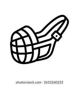 line icon muzzle vector on white background
Vector line icon on white background