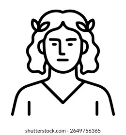 line icon mythical creature Baldr vector on white background
Vector line icon on white background