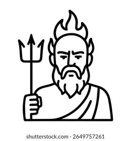 line icon mythical creature Hades vector on white background
Vector line icon on white background