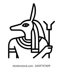 line icon mythical creature Set God vector on white background
Vector line icon on white background