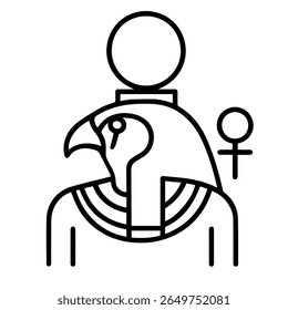line icon mythical god Ra vector on white background
Vector line icon on white background