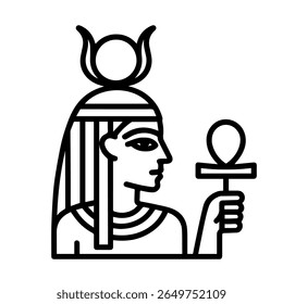 Vector de Isis mítico del icono de línea sobre fondo blanco
Icono de línea de Vector sobre fondo blanco
