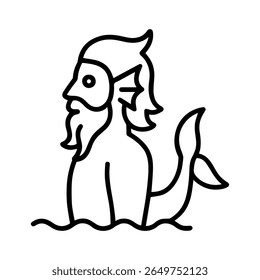line icon mythical Water vector on white background
Vector line icon on white background