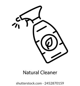 A line icon of natural cleaner 