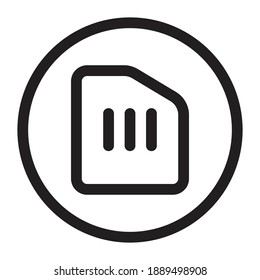 line icon network sim card symbol