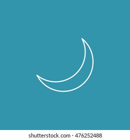Line Icon of Night Mode or Moon.