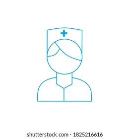 Vector de diseño de iconos de la enfermera de iconos de línea. 