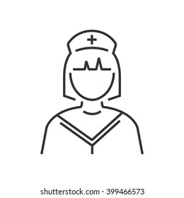 line icon nurse icon design vector