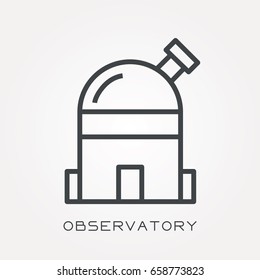 Line icon observatory