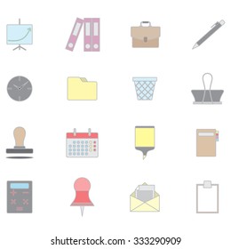 line icon office set