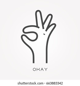 Line icon okay