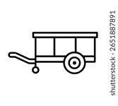 line icon old cart vector on white background
Vector icon on white background