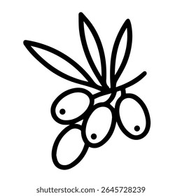line icon olive on white background
Vector icon on the theme of fruits and vegetables movement