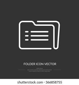 Line icon on black background. Vector illustration.