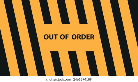 Line icon for online orders and purchases. Simple black linear label for mobile apps, online stores and booking sites. Vector illustration. out of order vector