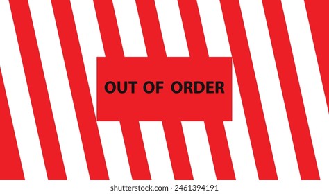 Line icon for online orders and purchases. Simple black linear label for mobile apps, online stores and booking sites. Vector illustration. out of order vector