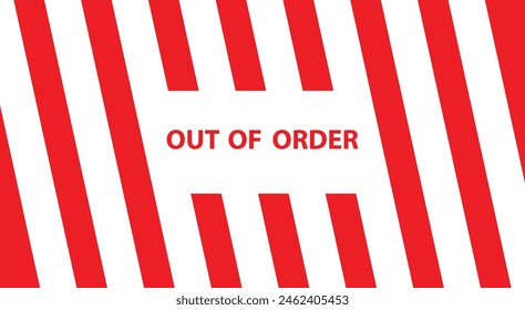 Line icon for online orders and purchases. Simple black linear label for mobile apps, online stores and booking sites. Vector illustration. out of order vector