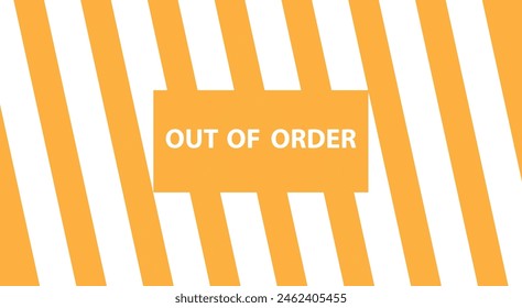 Line icon for online orders and purchases. Simple black linear label for mobile apps, online stores and booking sites. Vector illustration. out of order vector